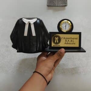 advocate pen stand with clock