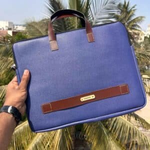 Personalized Laptop Bag – Faux Leather | Custom Name Tag